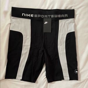 Nike Women’s large black and white biker shorts.